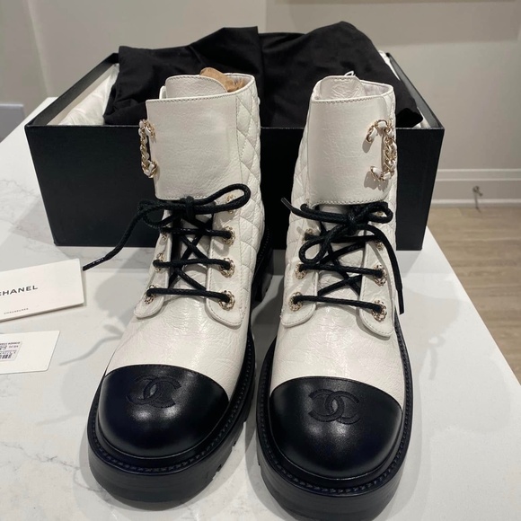 Chanel Shiny Calfskin Boots - Picture 1 of 10